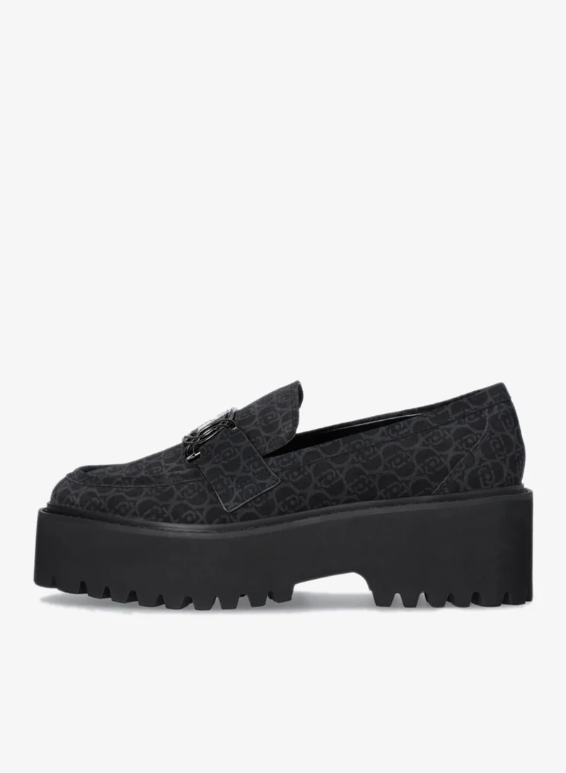 Liu Jo Monogram-patterned platform loafers