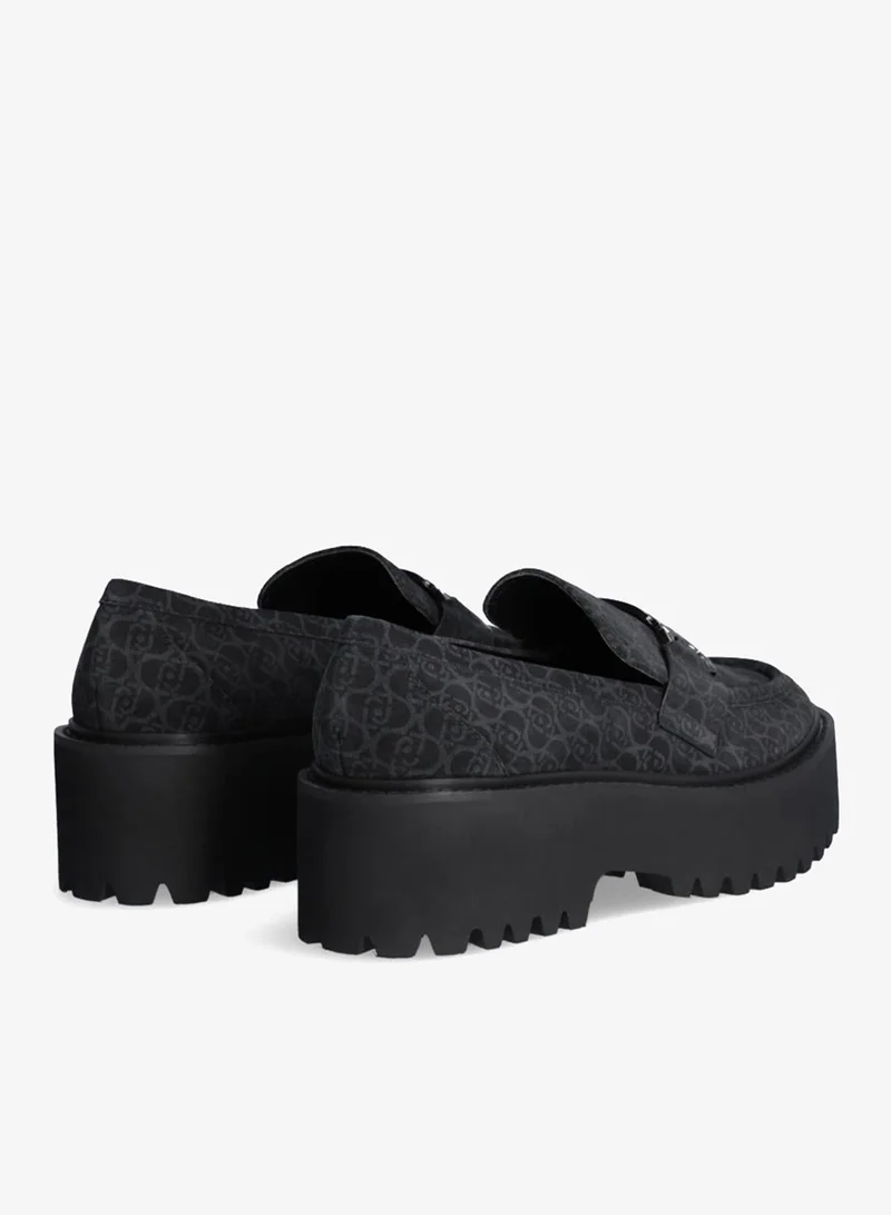 Liu Jo Monogram-patterned platform loafers