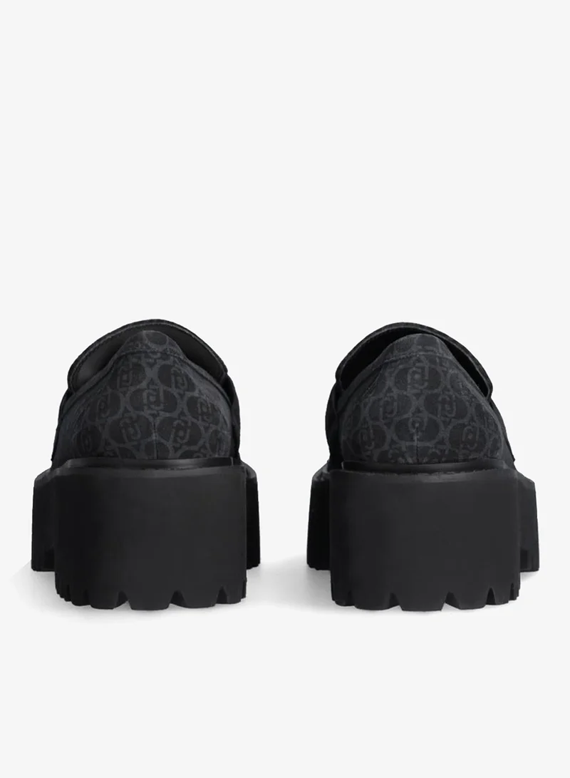 Liu Jo Monogram-patterned platform loafers