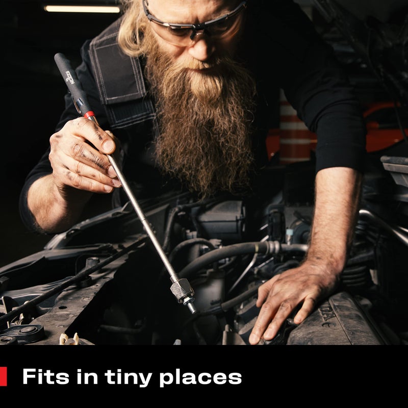 NoCry Telescoping Magnetic Pickup Tool with an Extra Strong 25lb Pull Force â€” Stainless Steel Magnet Stick Extendable up to 30in; Non-Slip Rubber Handle; Rust Proof and Corrosion Resistant - Image 5