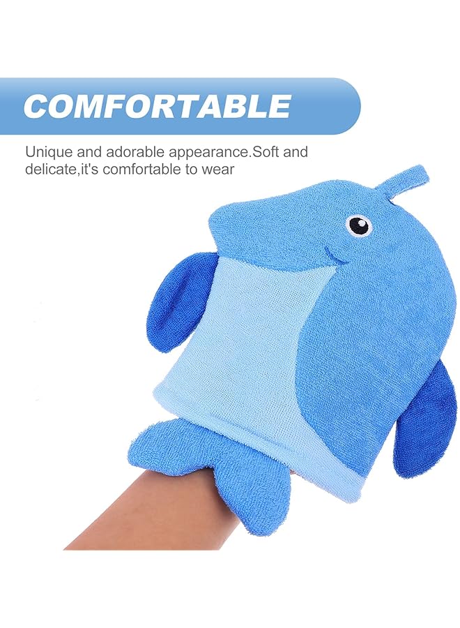 KASTWAVE Sponges For Bath 5Pcs Kids Bath Sponge Mitt Glove Baby Sponge Super Soft For Bathing Toddler Cute Animal Shower Bathing Mitt Loofah Soft Wash Gloves Body Scrub For Baby Toddler - Image 2