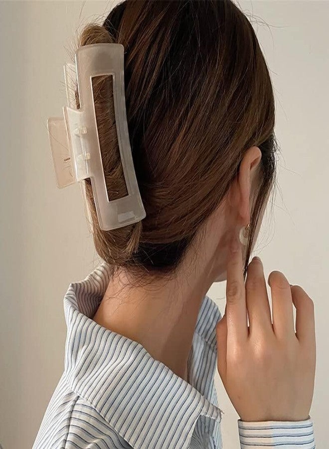 AUTOWRAP 3+3 Combo Big Hair Clips for Women Large Hair Claw Clips for Thick Hair Strong Hold Nonslip Jelly Moon Banana Nonslip Jumbo Jaw Clips Hair Styling Accessories (total 6 Pcs) - Image 3