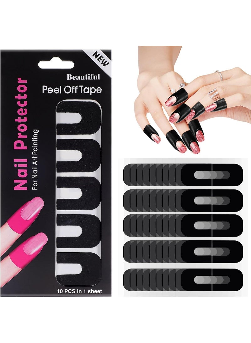 Beaupretty - Beaupretty 100 Sheets Nail Protector Stickers Nail Protectors Nail Protector Cover Nail Protectors for Gel Polish Fingers - Image 1