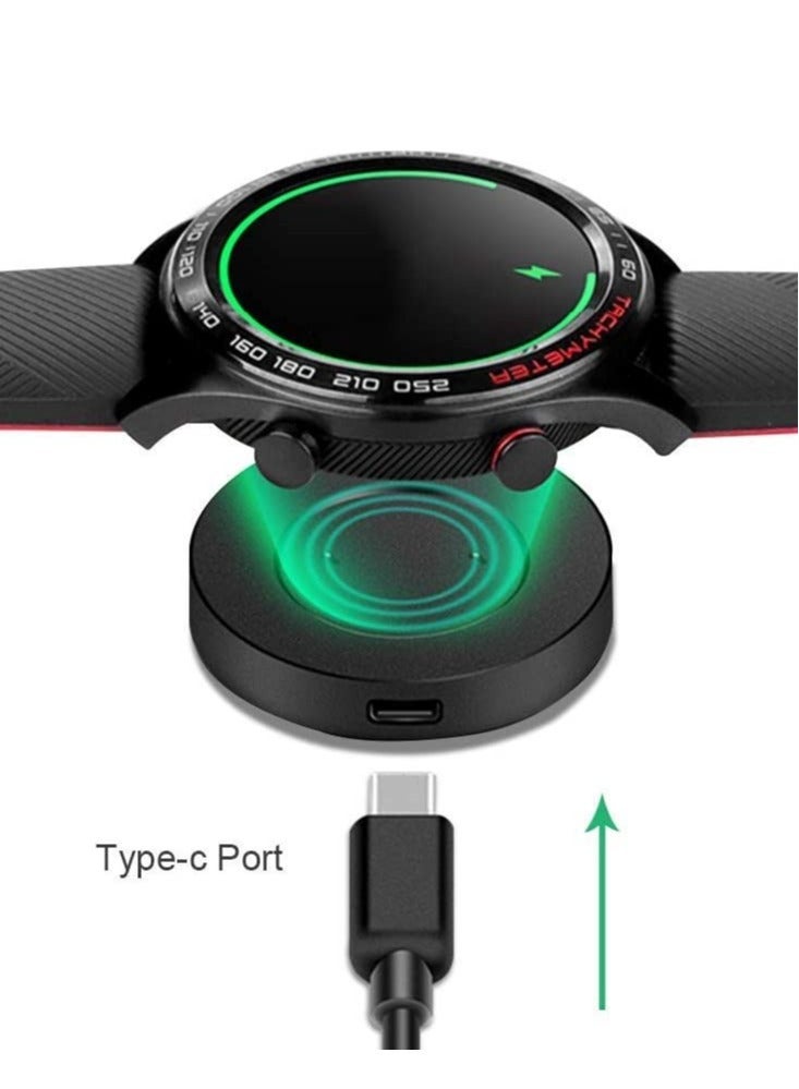 ELTRAZONE كابل شحن بديل متوافق مع ساعة هواوي GT/ساعة هونر ماجيك (أسود) - Image 1