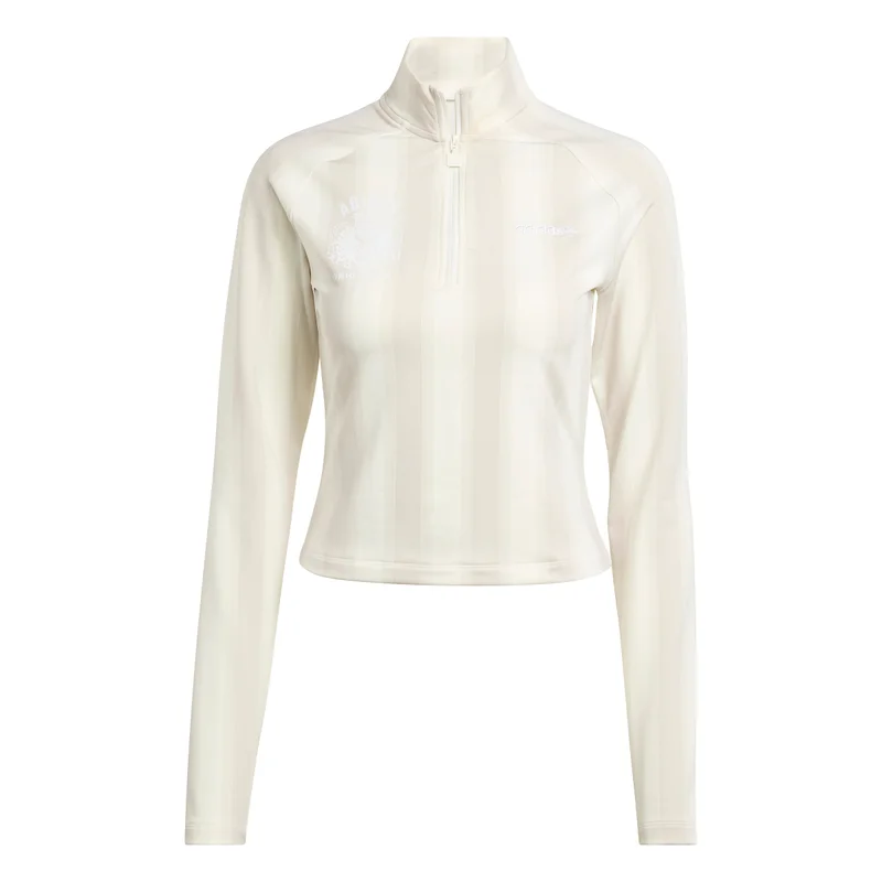 adidas Originals Half-Zip Graphic Football Long-Sleeve Top