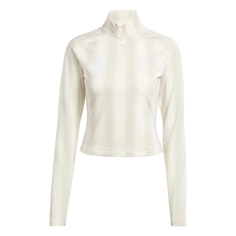 adidas Originals Half-Zip Graphic Football Long-Sleeve Top