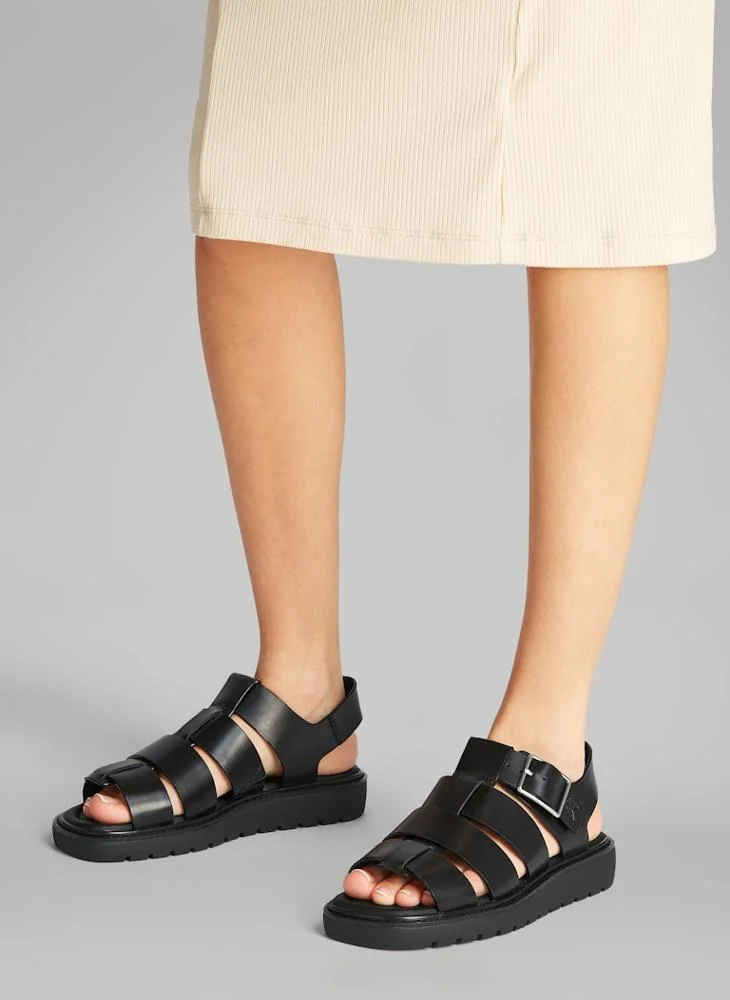 Calvin Klein Jeans FISHERMAN LEATHER SANDALS