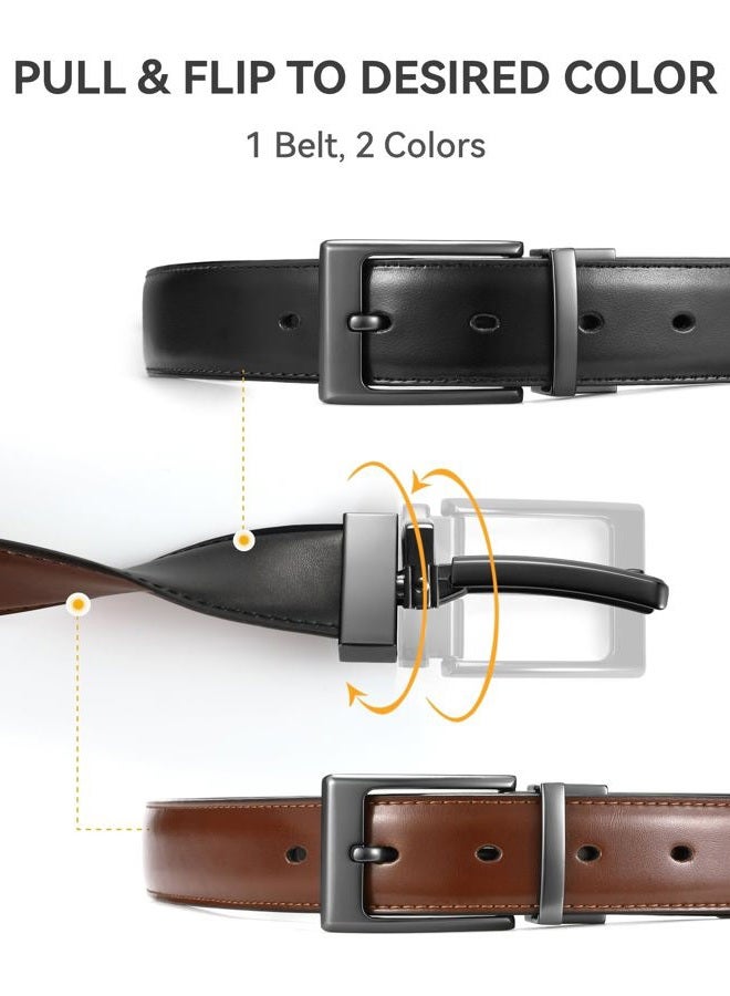 CHAOREN Ratchet Belt Replacement Strap 1 3/8”, Leather Belt Strap for 40MM Slide Click Buckle - Image 4