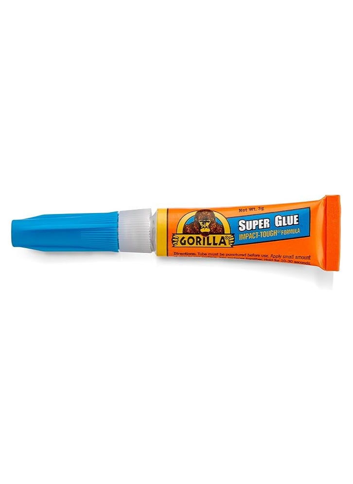 Gorilla Gorilla Super Glue, Clear , 3g tube 2 pack ,7800101  - Image 2