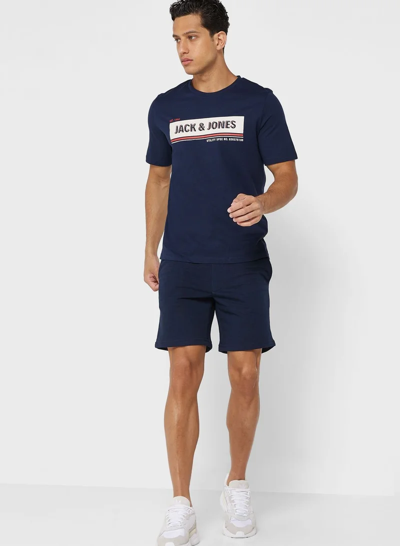 JACK & JONES Slogan Crew Neck T-Shirt
