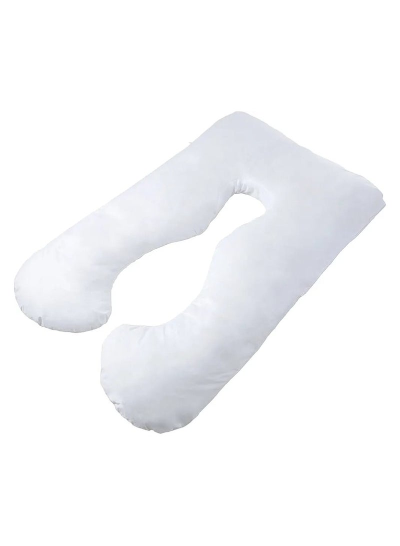 Comfortable U-Shaped Maternity Pillow White Polyester 45x45cm  - Image 3