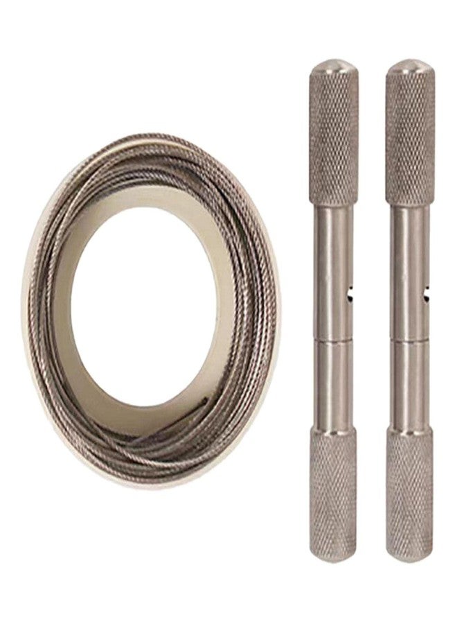 Amagogo Stainless Steel Cable Saw,Hand Pocket String Rope Saw,Manual Camping Removal Compact Wire Saw Dehorning Saw Handles/Wire for PVC Pipe Cutting,Emergency,Sheep - Image 1