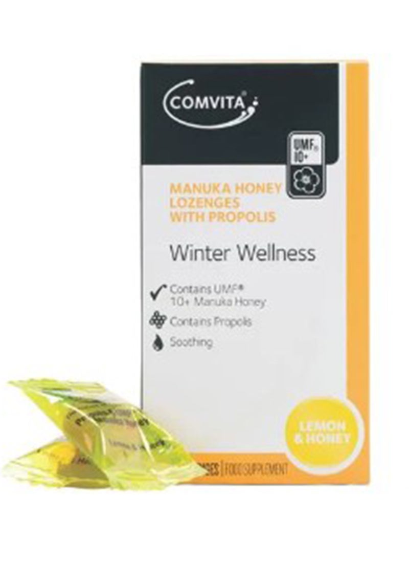 Comvita Soothing Manuka Honey Lozenges - Zesty Lemon Flavor 12s 