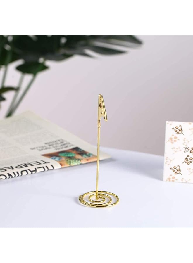 إيروريكس 12 قطعة حامل بطاقة مكان حامل مذكرات مشبك حامل صور حامل رقم الطاولة ذهبي حامل مذكرات ذهبي حامل مشبك صور حامل رقم الطاولة حامل قائمة ورق بطاقة مكان - Image 4