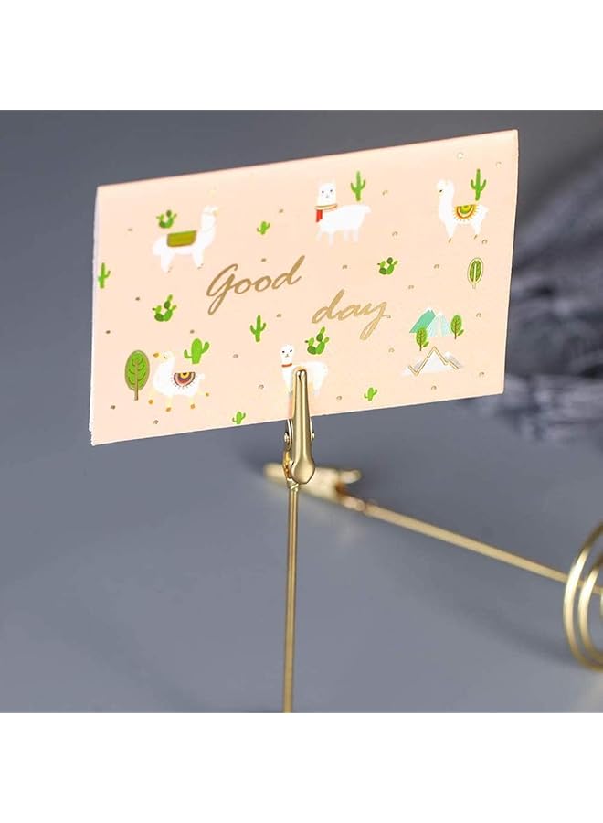 إيروريكس 12 قطعة حامل بطاقة مكان حامل مذكرات مشبك حامل صور حامل رقم الطاولة ذهبي حامل مذكرات ذهبي حامل مشبك صور حامل رقم الطاولة حامل قائمة ورق بطاقة مكان - Image 2