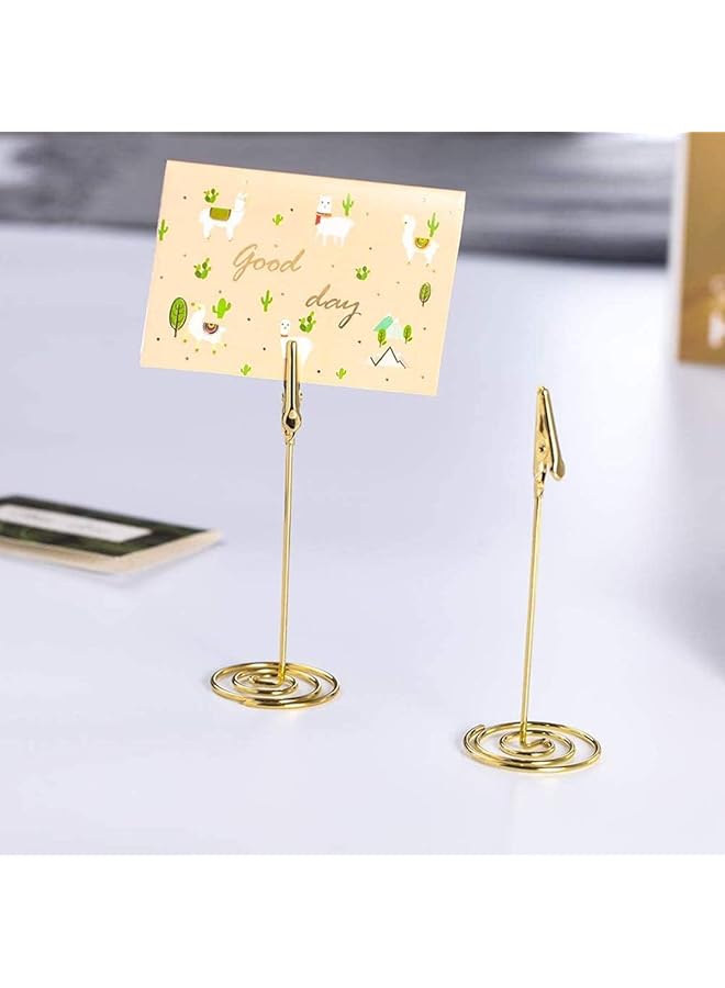 إيروريكس 12 قطعة حامل بطاقة مكان حامل مذكرات مشبك حامل صور حامل رقم الطاولة ذهبي حامل مذكرات ذهبي حامل مشبك صور حامل رقم الطاولة حامل قائمة ورق بطاقة مكان - Image 3