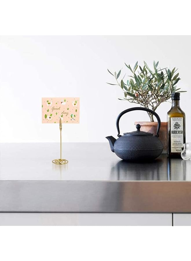 إيروريكس 12 قطعة حامل بطاقة مكان حامل مذكرات مشبك حامل صور حامل رقم الطاولة ذهبي حامل مذكرات ذهبي حامل مشبك صور حامل رقم الطاولة حامل قائمة ورق بطاقة مكان - Image 5