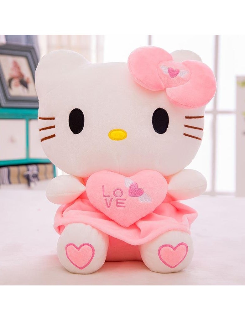 Sanrio لعبة سانريو هلوكيتي الكرتونية المحشوة مقاس 30 سم باللون الوردي - Image 1