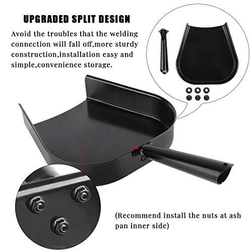 Dracarys BBQ Grill Ash Pan Green Egg Accessories, Removal Metal Pan Big Green Egg Ash Pan Charcoal Grill Accessories Charcoal Grill Tools Works for Large and Medium BGE and Kamado Joe (Upgrade Split Design) - Image 3