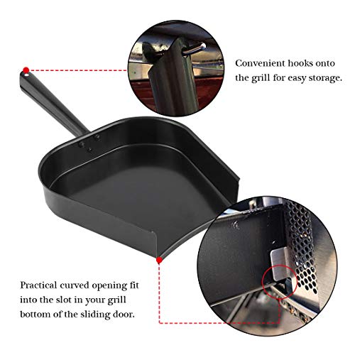 Dracarys BBQ Grill Ash Pan Green Egg Accessories, Removal Metal Pan Big Green Egg Ash Pan Charcoal Grill Accessories Charcoal Grill Tools Works for Large and Medium BGE and Kamado Joe (Upgrade Split Design) - Image 4