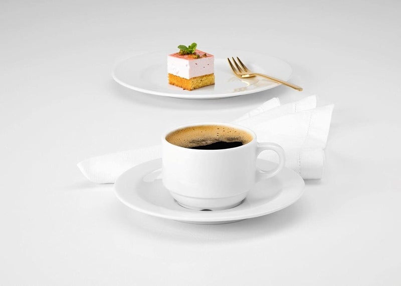 Seltmann Weiden Commercial Dinnerware Meran Porcelain CoffeeTea Saucer White 64Inch Set of 6  - Image 4