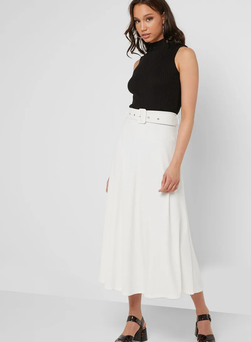 ELLA Belted Maxi Skirt