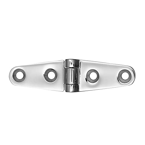 YUSOVE Boat Strap Hinges 4" x 1" 316 Stainless Steel Hinge,Marine Heavy Duty Deck Cupboard Hinge,Cabinet Hatch Hardware,Pack of 2 - Image 5