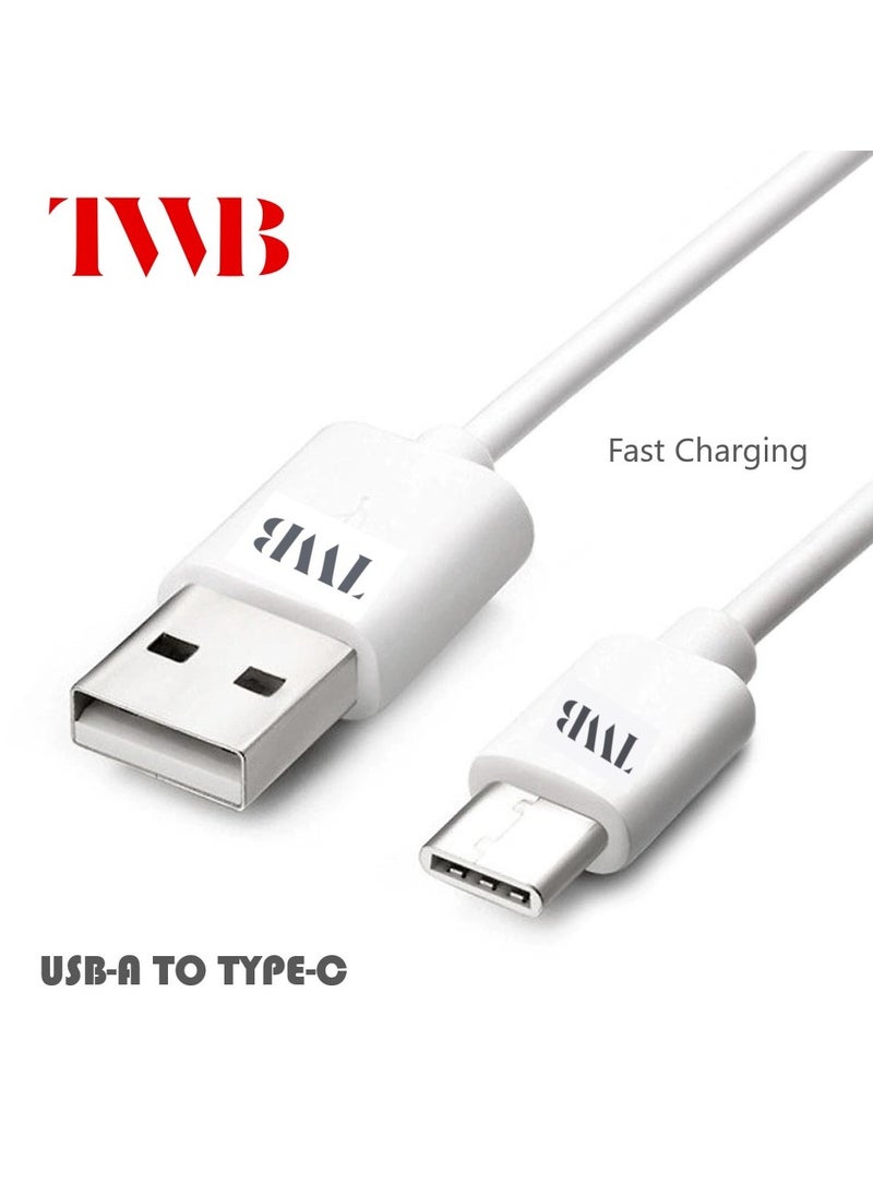 TWB - High quality USB A to USB Type C fast speed Cable Male Charger Cable 1 Meter White - Image 1