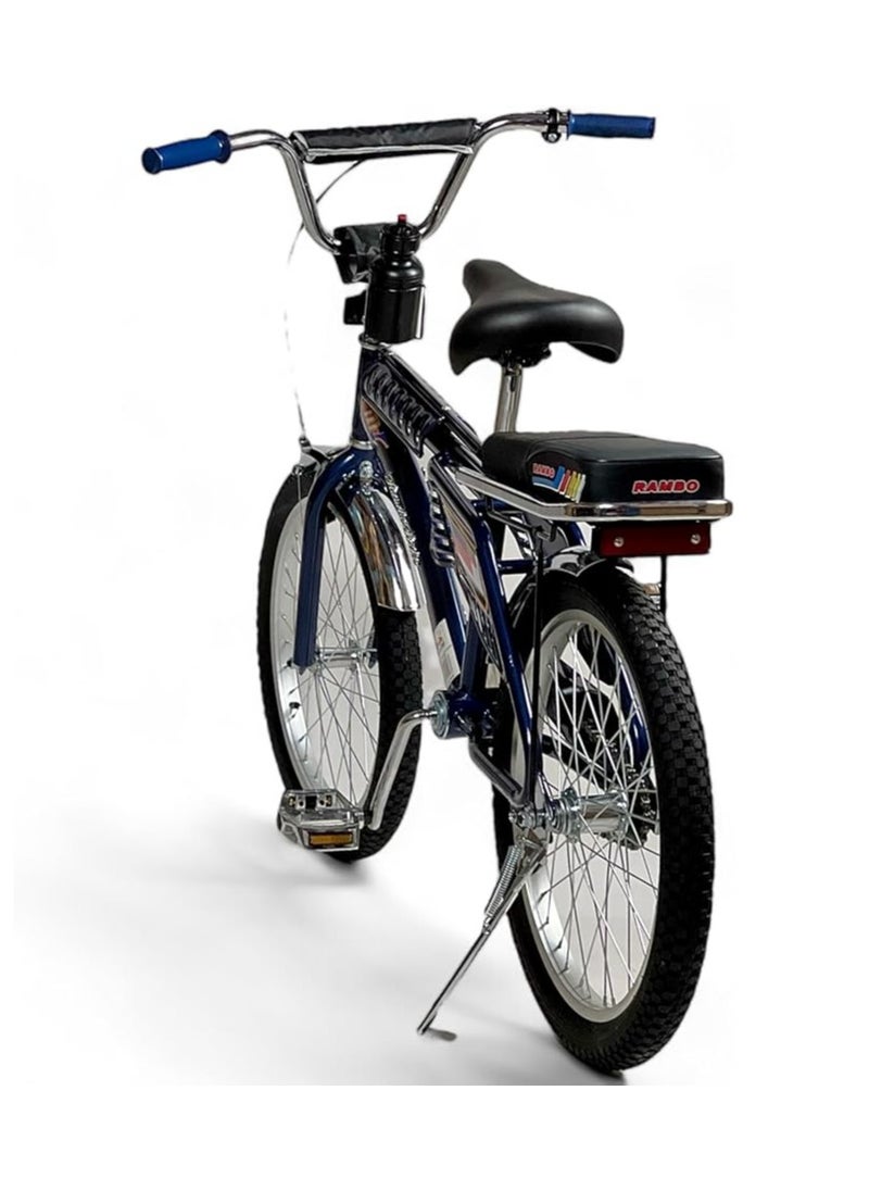 AL BADER Rambo Freestyle Kids Bike with 2 Seats, 20-Inch Size Rambo Bicycle indonesian Design with Adjustable Seat, Children Bicycle with Air Filled Wheels, Hand and Rear Brakes, For Ages 8+  - Image 3