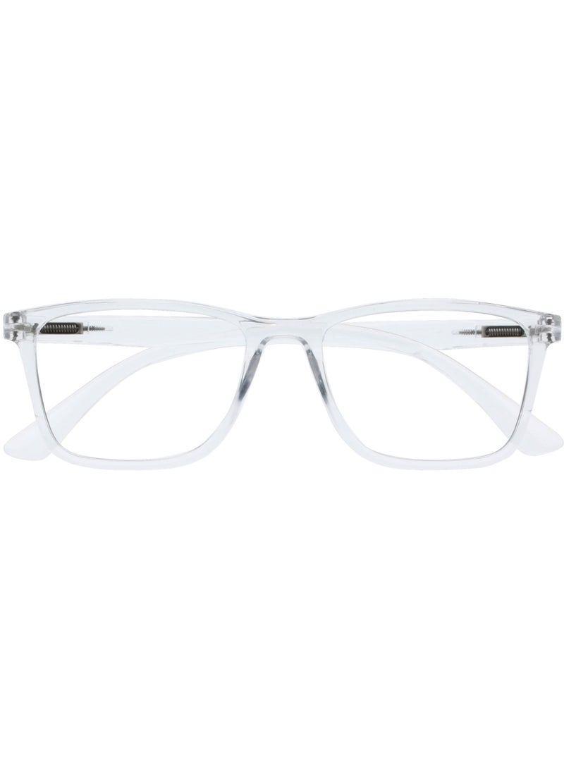 OPULIZE NYX Reading Glasses with Blue Light Blocking for Women Men, Rectangular Frame with UV & Eyestrain Protection, Anti-Glare Computer Gaming Glasses, Clear +1.5 (Pack of 1) - Image 1