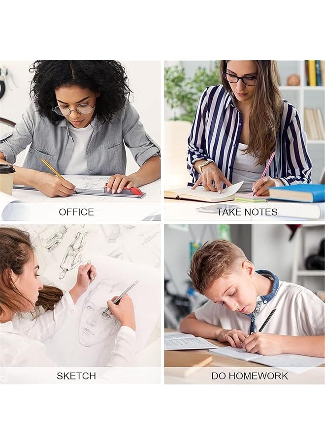 X spring - Metal Inkless Pencil 2 Pcs Infinity Pencil Everlasting Pencil With 2 Replaceable Nib And 2 Pen Cover Reusable Inkless Pencil For Writing Drawing Home Office School Supplies - Image 1