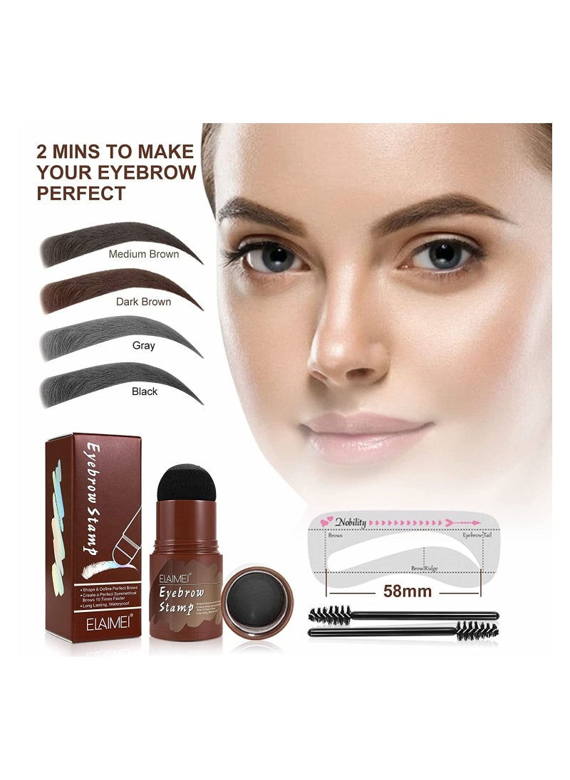 ORiTi - Eyebrow Stamp and Eyebrow Stencil Kit Long Lasting Brow Stamp Kit for Perfect Eyebrow Makeup, Easy to Use, 10 Reusable Eye Brow Stencil Kit - Image 1