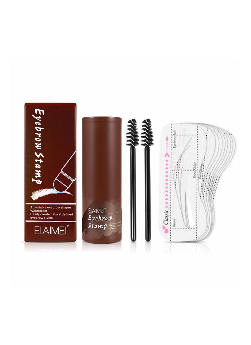 ORiTi - Eyebrow Stamp and Eyebrow Stencil Kit Long Lasting Brow Stamp Kit for Perfect Eyebrow Makeup, Easy to Use, 10 Reusable Eye Brow Stencil Kit - Image 1