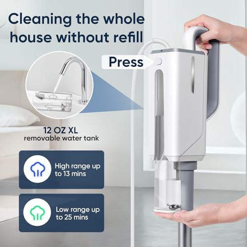 Seyola Steam Mop for Floor Cleaning, Steam Cleaner for Home with Handheld 6-in-1 Multi-function Attachments for Hardwood Floors, Clothes, Windows, Tiles Grout, Furniture Cleaning (off-white) - Image 3