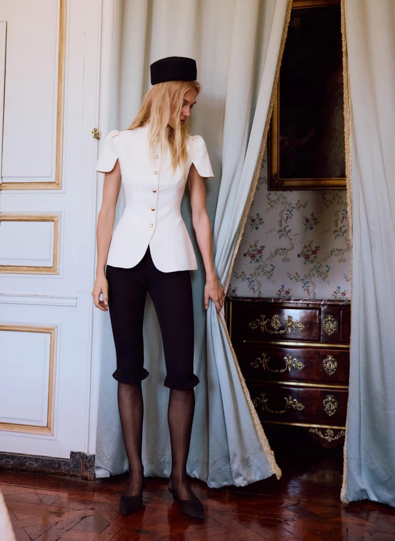 Lichi  Fitted jacket with a stand-up collar and voluminous sleeves for Women | Best Price UAE