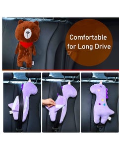 Y&D Seat Belt Cover Pillow for Kids, Car Seatbelt Cushion Head Shoulder Neck Support Protector Pad, Soft Stuffed Plush Travel Vehicle Safety Belts Strap For Kids Of All Ages  - Image 3