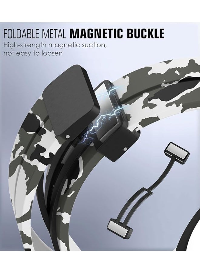 Silicone Strap Compatible with Samsung Galaxy Watch 6 Classic 47mm 43mm / Watch 5 Pro 45mm / Watch 7 FE / Watch 6 5 4 44mm 40mm / Watch 4 Classic 46mm 42mm, Soft Replacement Band with No-Gap Buckle - Image 2