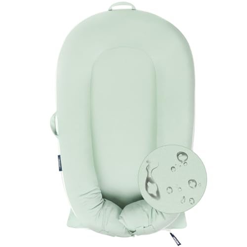 MEXXI Organic Replacement Cover with Waterproof Pad | Premium Quality Spare Cover Certified Organic Cotton | Protects Against leaks | [Fits Dockatot Deluxe + Docks] (Cover Only) (Pistacho Green) - Image 1
