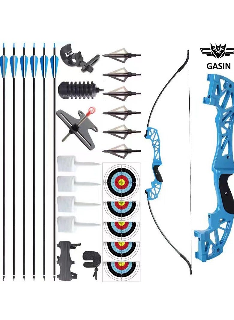 Gasin Premium 40lb Recurve Bow Set for Adults with Complete Accessories & Free Pack of Arrow Fletchings - Image 1