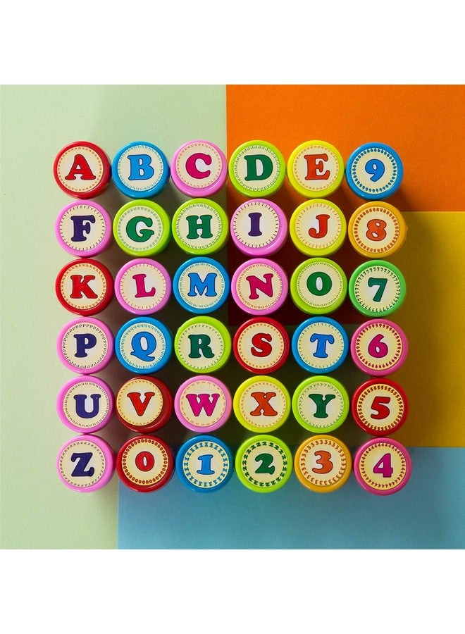 Kesote Number & Alphabet Stamps For Kids Self Inking Stamps For Kids Birthday Gift Party Favor Teacher Stamps - Image 4