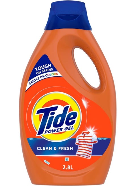 باور جل لغسيل الملابس نظيف ومنعش 2.8 لتر