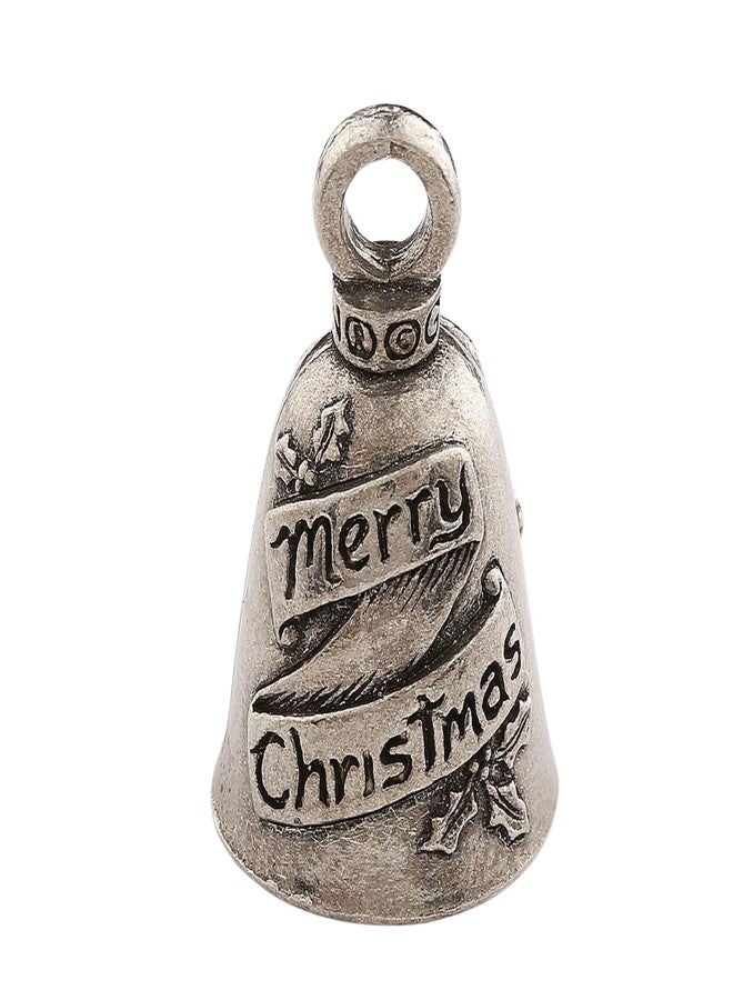 Guardian Bell Santa Claus Merry Christmas Good Luck Bell w/Keyring & Black Velvet Gift Bag | Motorcycle Bell | Lead-Free Pewter | Good Luck Gift to Friends & Family | Bike Bell | Made in USA - Image 1