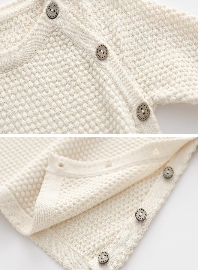 100% Cotton Knit Infant Baby Sweater and Pants Set, Unisex Newborn Boys Girls Outfit Long Sleeve Warm Clothes Newborn Gifts - Image 3