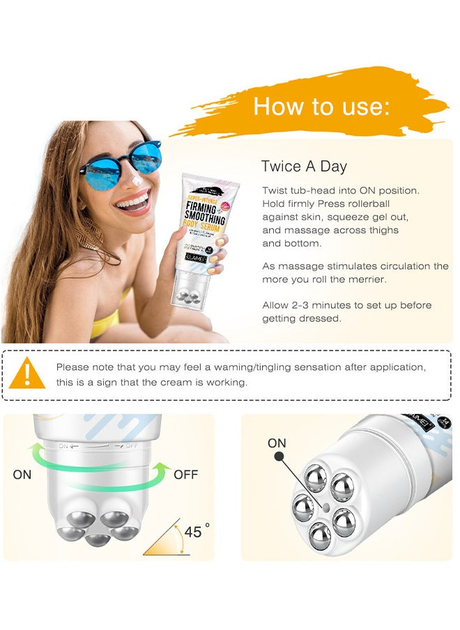 Elaimei - Super-Intense Firming Smoothing Body Serum, Quick Effective Moisturizing Firming Slimming Cream, For Belly, Navel Arm Leg Belly Fat Burning Cream, Soothing, Relaxing, Tightening And Slimming 120G - Image 1