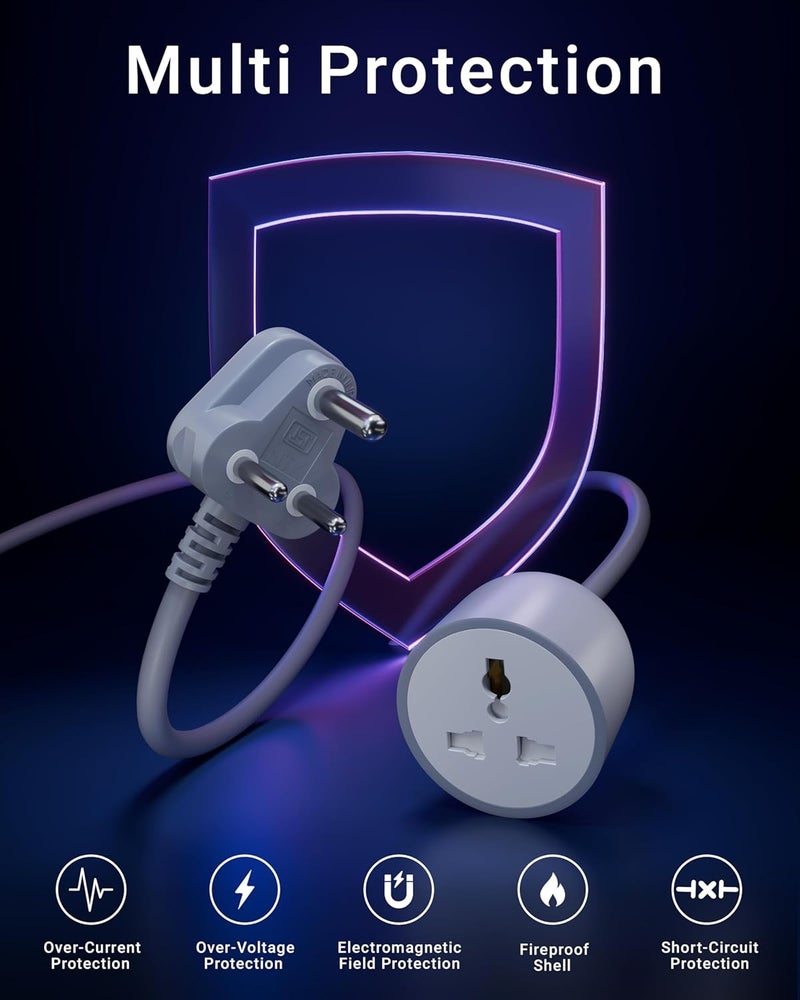 FEDUS كابل تمديد طاقة ثقيل 3 دبابيس بطول 3م 18AWG للذكور إلى الإناث للأجهزة الثقيلة 10 أمبير داخلي خارجي - Image 5
