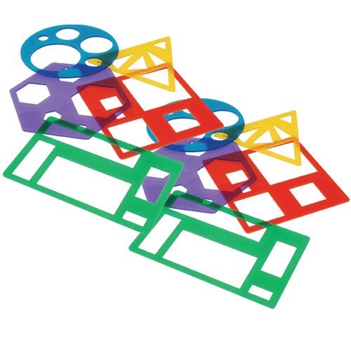 Constructive Playthings LRI-2 10 pc. Shape Templates Include 2 Sheets of Each Shape - Image 5