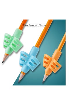 Generic DMFLY pencil grips pencil grips for kids handwriting children pen writing aid grip set posture correction tool for kids preschoolers children hollow ventilation design 3 pack  - Image 4