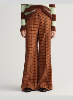 GANT GANT High-Waisted Wide Check Pants  - Image 1