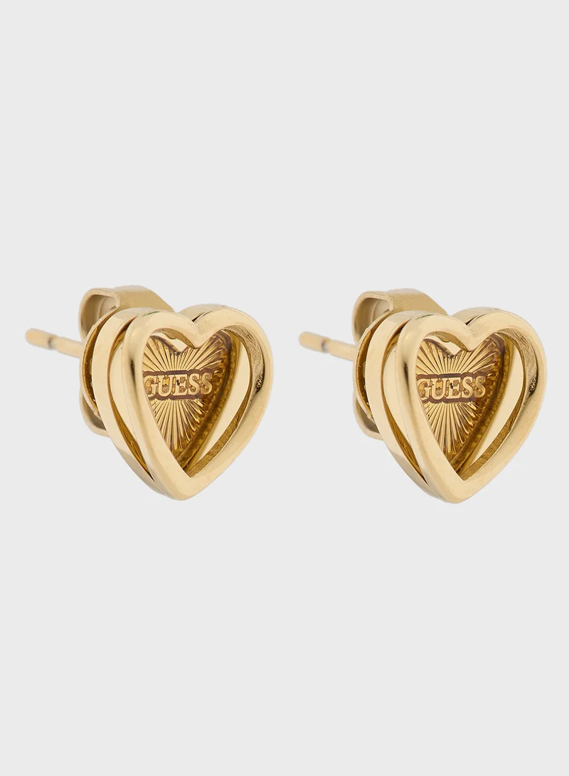 GUESS Mini Heart Stud Earrings