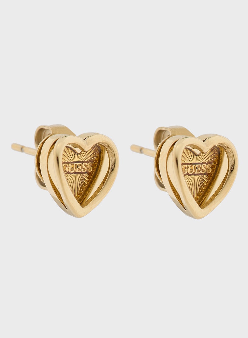 GUESS Mini Heart Stud Earrings  - Image 1